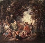 Nicolas Lancret Company in Park USA oil painting reproduction